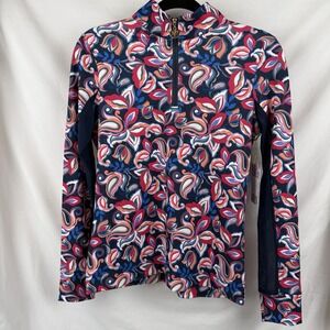 Stella Parker Womens Mock Neck Long Sleeve Sweatshirt Paisley Size X-Small